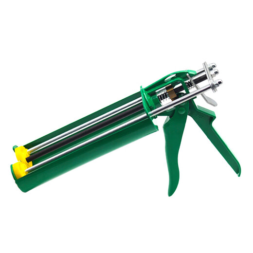 BERRYLION double-barreled glue gun for caulking agent, special tool for caulking of ceramic tiles and floor tiles, manual glue gun, caulking glue gun (double-barreled)