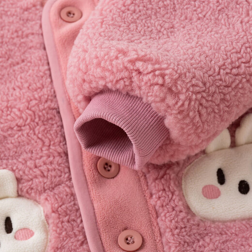 Dudu's Baby Plush Suit Autumn and Winter Children's Thickened Jacket Trousers Winter Boys' Winter Clothes Girls Two-piece Set Winter Fashion Khaki 90