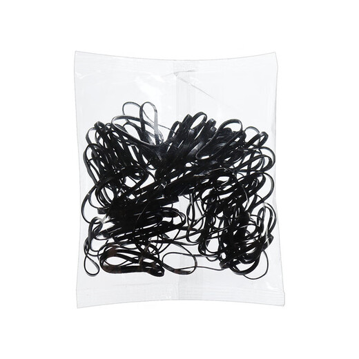 Rubber Band/Disposable A1P50-Rubber Band Women's Hair Tie High Elasticity and Durable Black Rubber Headband Black 1 Pack