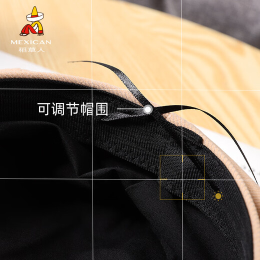 Scarecrow (MEXICAN) Hat Women's Autumn and Winter Octagonal Hat Versatile Big Head Circumference Showing Face Little Painter Hat Retro Beret Newsboy Hat Beige One Size