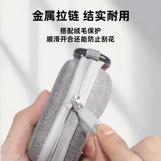 WLOONG is suitable for shadow stone InstaGO Ultra accessories storage bag mini protective body bag anti-fall EVA protective shell GO Ultra storage bag-half bag (grey)