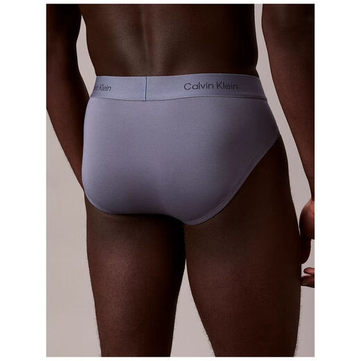 Calvin Klein CK men's thong underwear, moisture-wicking, quick-drying, sexy low-waist cut, gift for boyfriend, subway gray 1 piece S