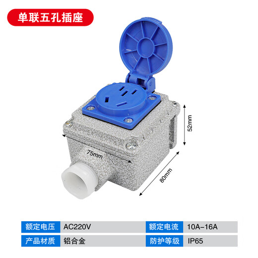 Type 86 explosion-proof lighting switch wall mounted 10A/16A single and double control spark-free 5-hole socket plug and drain waterproof 5-hole 10A
