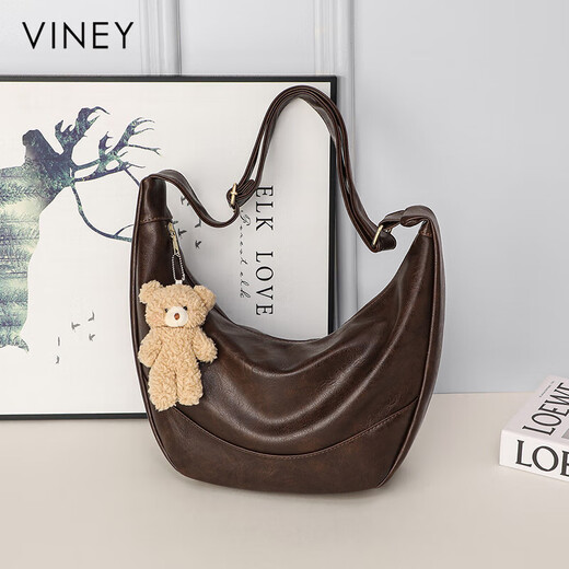 viney包包女包休闲时尚斜挎单肩大容量饺子包生日圣诞礼物送女生女友