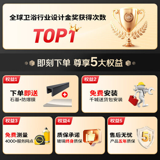 JOMOO customized integrated shower room integrated shower partition inside and outside opening in-line dry and wet separation E17 gun gray profile minimum order 2.4 Contact customer service for customization