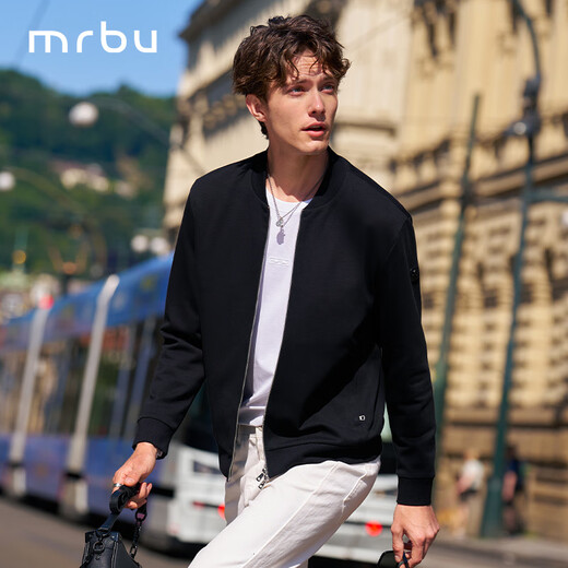Mr. Bu Bu Fashion Baseball Collar Jacket 2025 Autumn and Winter New Versatile Dark Pocket Jacket Top Men KT16662 Graphite Black L (175)