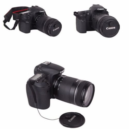 Cubierta de lente de cámara Micro SLR cuerda antipérdida, cuerda de protección, cuerda anticaída, cordón antipérdida de cubierta de cámara, cuerda de lente telescópica, cuerda antipérdida de cubierta de lente - negro - 1 pieza