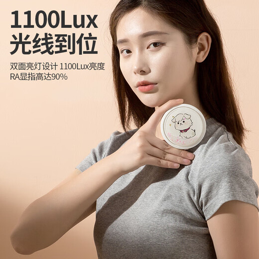 Ins mirror wooden simple desktop makeup mirror home small mirror student dormitory desktop makeup mirror beauty mirror LED portable fill light mirror LED portable folding makeup mirror white