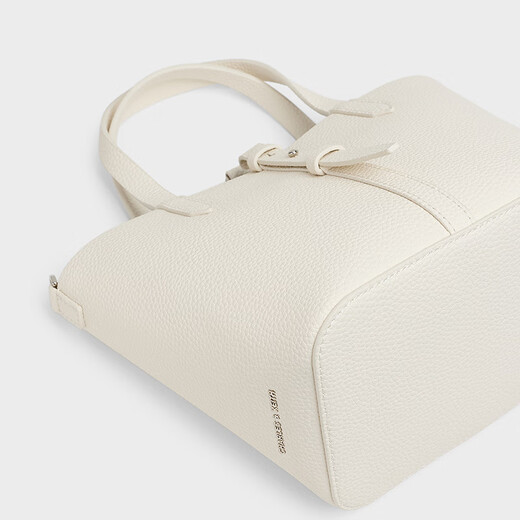 CHARLES/KEITH25 autumn new product simple commuter portable bucket cabbage basket pack Chinese Valentine's Day gift CK2-10151518 Cream milk white S