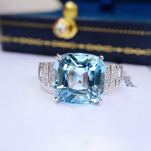 Keshan Sapphire Ring Jewelry Colorful Light Luxury Women's Ring 18K Gold Diamond 2025 New Style