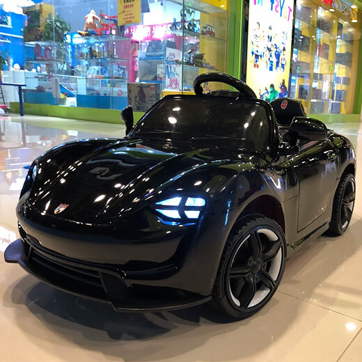 AiTong children's electric car 4-wheel toy car with remote control 1-3-4 years old can sit on and swing children's car birthday gift timekeeping flagship powder four-wheel drive 12V large battery leather seat