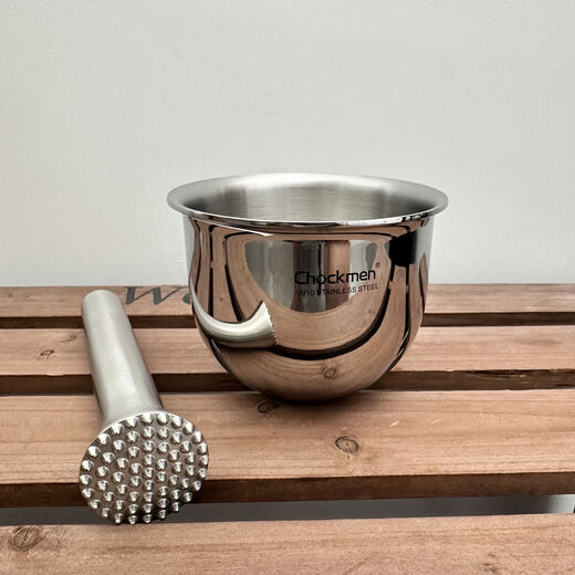 Zhuo Deming 1810 stainless steel thickened solid garlic masher stone mortar mashing jar household grinder medicine cup press garlic 1810 grinder medicine cup press garlic paste