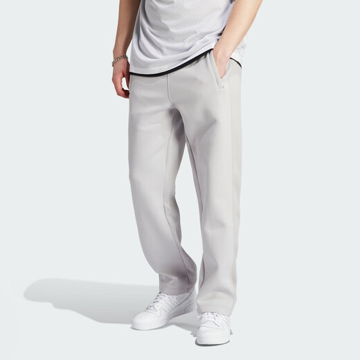 Adidas simple and comfortable loose space cotton sweatpants men's autumn Adidas official clover light gray M