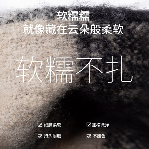 Pull-back scarf men's winter warm neck scarf lengthened and thickened seahorse hair outdoor face covering cycling protection against cold wind neck protection gift