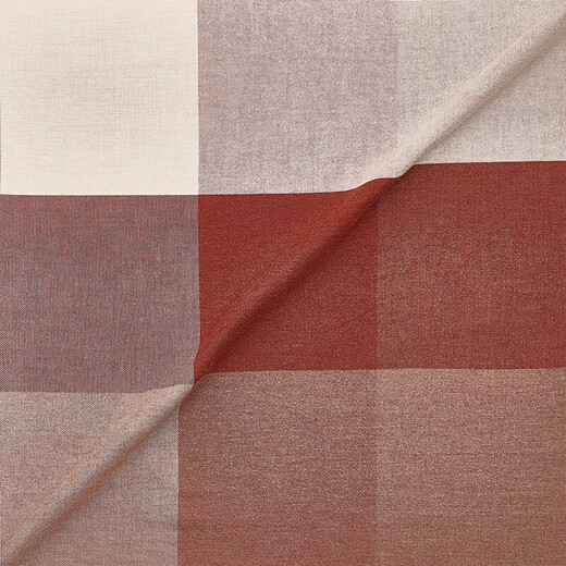 MUJI cotton flannel cushion brick red plaid 55 59cm large