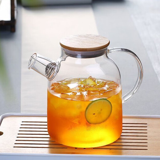 Craftsmanship glass teapot large capacity teapot thickened teapot household flower and fruit tea cold kettle living room cold kettle cold kettle 1800ml 1800ml