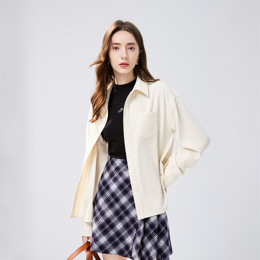 Qiushui Yiren Workplace OL Style Classic Lapel Shirt 2024 Winter New Style Women's Commuting Versatile Bottoming Top