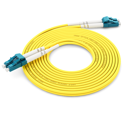 HAILE电信级光纤跳线 LC-LC（UPC）单模双芯万兆OS2双工9/125小方头转小方头Φ2.0跳纤光纤线收发器尾纤 3米