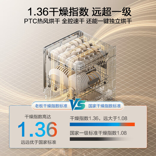 Robam 15 sets under the stove New generation G1mini 2.0 built-in dishwasher Antibacterial gold steel follow-up wash Independent drying UV disinfection layered wash B35 Sea salt white B35A