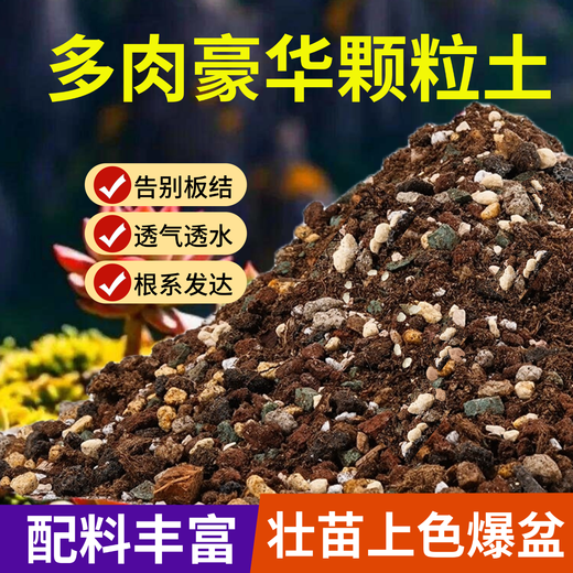 Flower Master Succulent Nutritional Soil Special Granular Soil Succulent Soil Potted Planting Soil for Seedlings and Old Piles Breathable Soil Luxurious Succulent Soil 5Jin Jin is equal to 0.5kg, universal for seedlings.