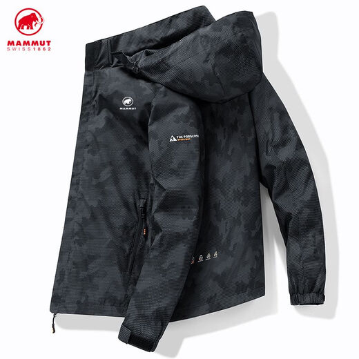 
Mammoth (MAMMUT) new spring and autumn couple's jacket, windproof and water-repellent outdoor jacket for men and women, blue XL [121-140Jin[Jin equals 0.5kg]]