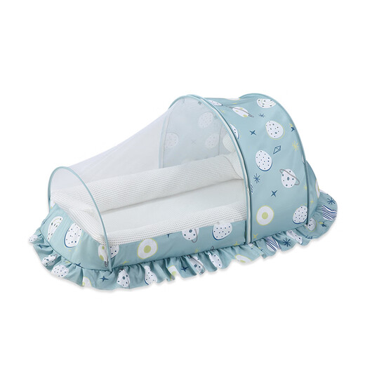 Sweeby crib mosquito net foldable baby bed newborn baby bb crib yurt anti-mosquito cover sea sand white