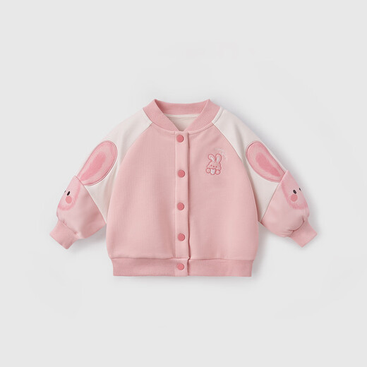 JELLYBABY童装女童加绒外套秋冬儿童上衣开衫冬季女宝宝棒球服冬季洋气