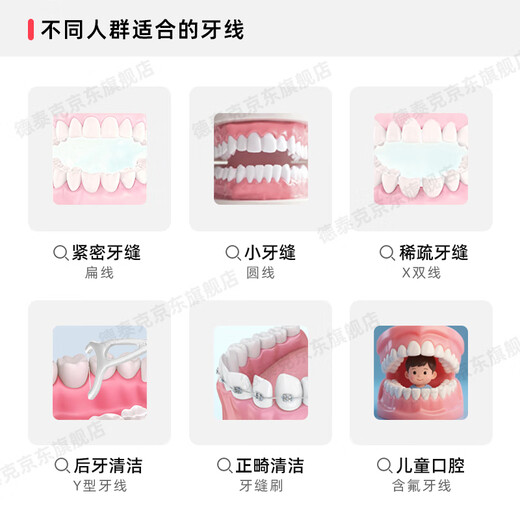德泰克DenTek牙缝刷进口I型牙间隙清洁牙齿正畸牙签刷青少年成人大小号 【牙周护理】0.9MM32支
