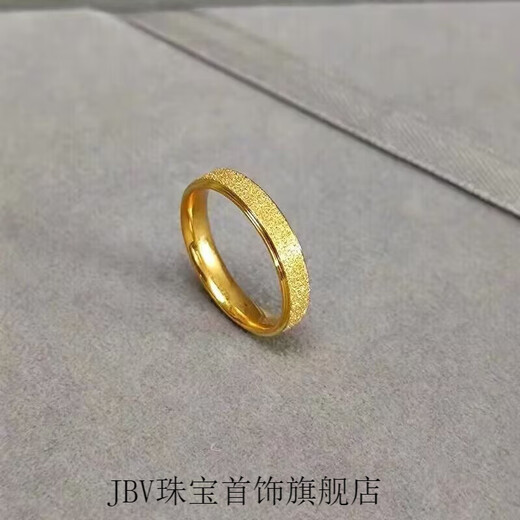 JBV Old Phoenix 999 gold pure gold matte surface men and women couple ring feeling matching ring full of stars and versatile matte No. 5 reference 80-90Jin Jin is equal to 0.5 kg, same style as Fat Donglai, same style
