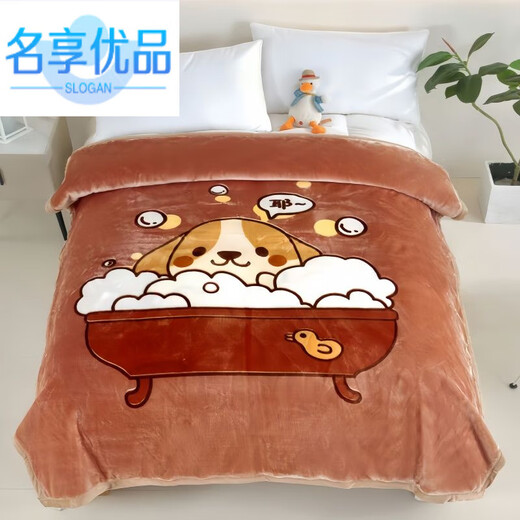 Mingxiang Premium Autumn and Winter Plus Velvet Thickened Warm Double-layer Cloud Blanket Home Double Dormitory Single Nap Blanket Multi-functional Cover Blanket Dudu-Grey 150cm*200cm About 4 Jin Jin equals 0.5 kg Double layer