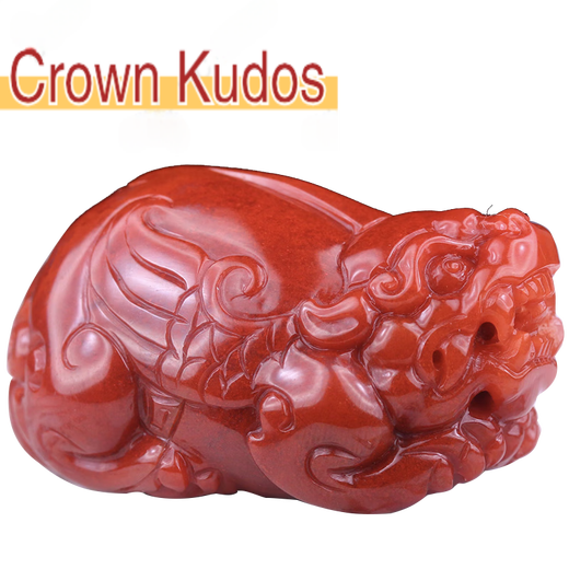 CROWN KUDOS2025 new style southern red agate pendant exquisitely carved auspicious beast Pixiu jade pendant men's Pixiu 546g 4 points 6g