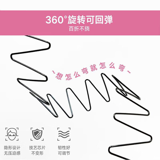 Dingjing headband for face washing, black non-slip wavy invisible headband for men with short hair and broken hair organizer