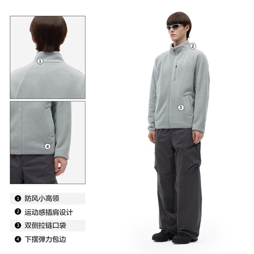 Jiao Nei Hot Leather 302++ Men's Warm Polar Fleece Stand Collar Functional Jacket Windproof Top Sports Breathable Autumn New Style