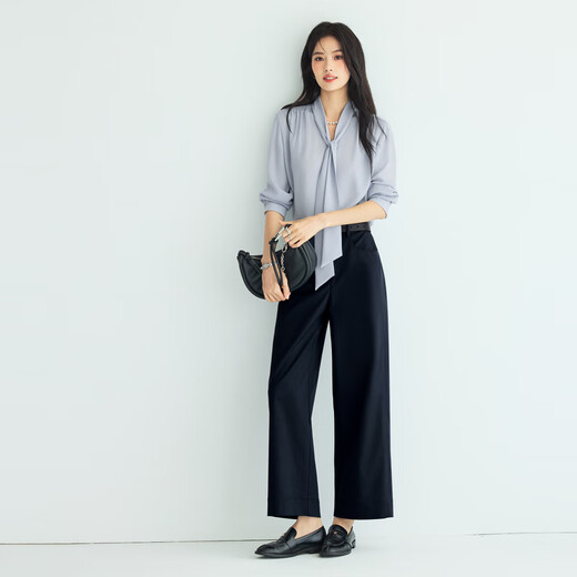 Evely Jiang Xin respalda la nueva ropa de verano 2025 Nuevos pantalones de piernas rectas sensoriales de algodón para mujeres que conmutan pantalones de traje transpirable Ligero de trabajo Versátil S 80-105Jin [Jin equivale a 0.5 kg]