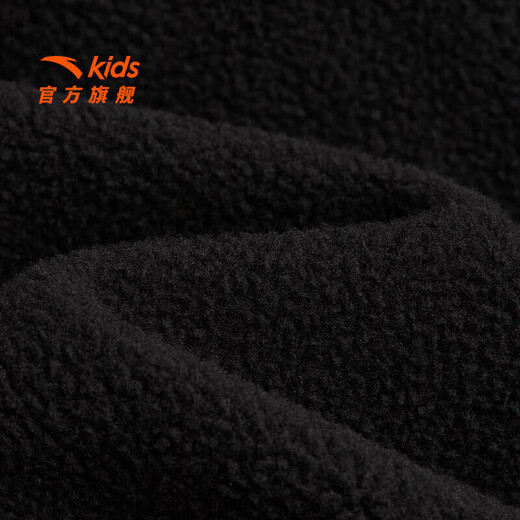 安踏儿童裤子男小童装2025秋季新品综训炫干透气舒适简约针织运动长裤 【加绒保暖】基础黑-1 140