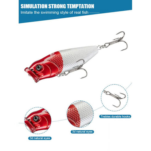 Skimming Shark | 24 pieces Lure Bait Set Gift Metal Sequins Hard Bait Soft Bait Accessories Bait Holiday Fishing Gear Gift Box 24 Pieces/Set Red Series Blind Box