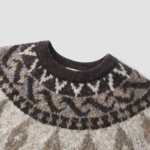 Semir Wang Anyu same style | Sweater men's fantasy yarn Fair Isle jacquard sweater 25 winter sweater 109725107203