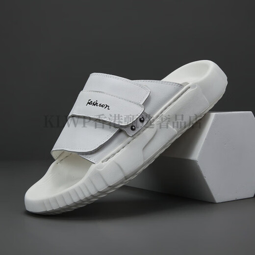 KLWP Hong Kong Luxury High-Ghd Brand Men's Shoes Summer Casual Sapersons Slippers Toe Toe Cow Whide se puede usar fuera de versátil e informal 39 VERDAD 39