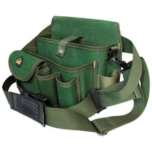 Vinoa Crossbody Reinforced Electrician Tool Bag Canvas Multifunctional Water and Electricity Weak Current Installation Tool Belt Bag Thickened Wear-Resistant and Portable Use Xin03 Military Green Crossbody Enhanced Version (Shoulder Strap + Belt)