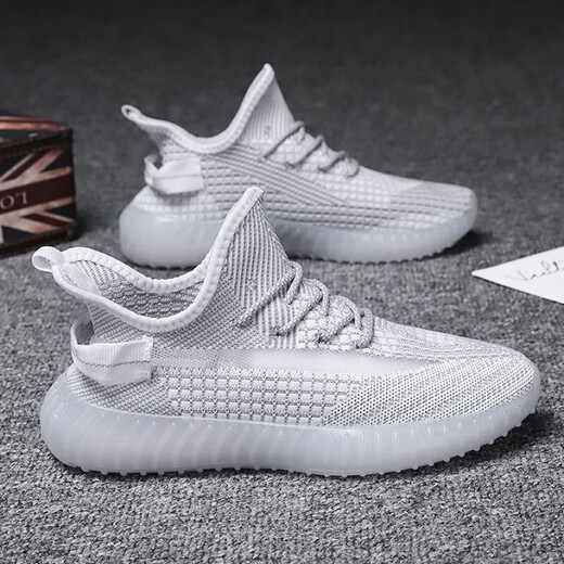 
Spider King 2025 new summer men's shoes, flying mesh shoes, coconut shoes, breathable casual shoes, sporty and versatile 9893 beige 39