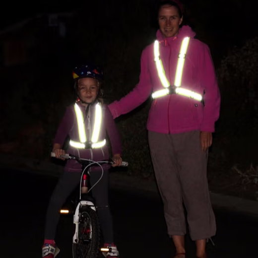 Quxing Reflective Clothes Reflective Vest Elastic Strap Adjustable Unisex Uniform for Men and Women Night Running Cycling Car Safety Warning Cycling Night Running Reflective Vest-Green