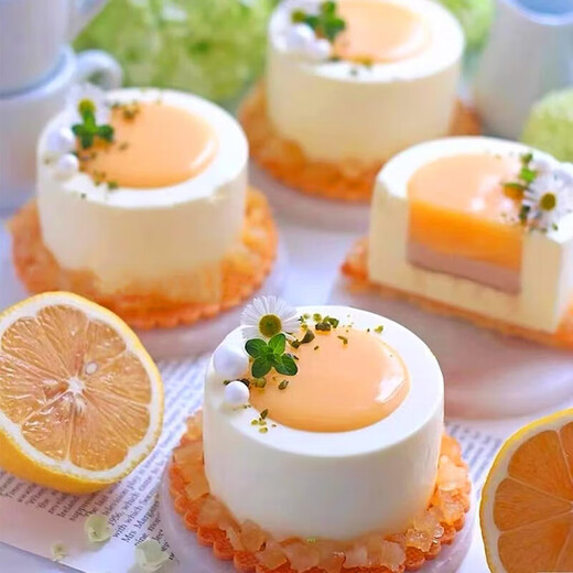 6 consecutive concave and convex hollow cake molds mousse muffin cup silicone dessert pudding chocolate flow baking tool brick red 6 consecutive cake molds