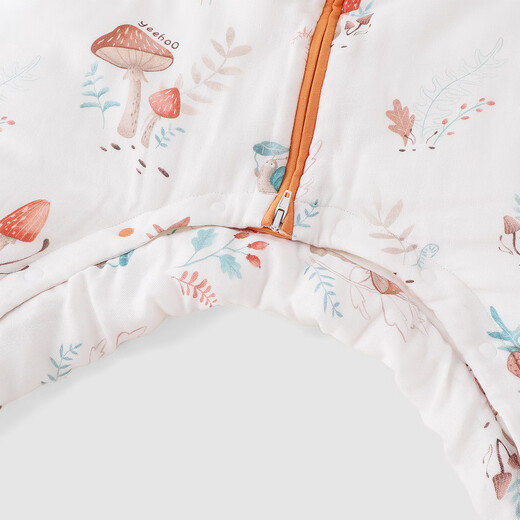 YEEHOO baby sleeping bag thick quilted bamboo cotton antibacterial anti-cold split-leg children's sleeping bag autumn and winter empty mountain autumn *L size