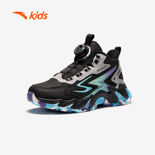 ANTA children's men's and women's cotton shoes 2025 winter comfortable and warm children's sports plus velvet cotton shoes A12446933H