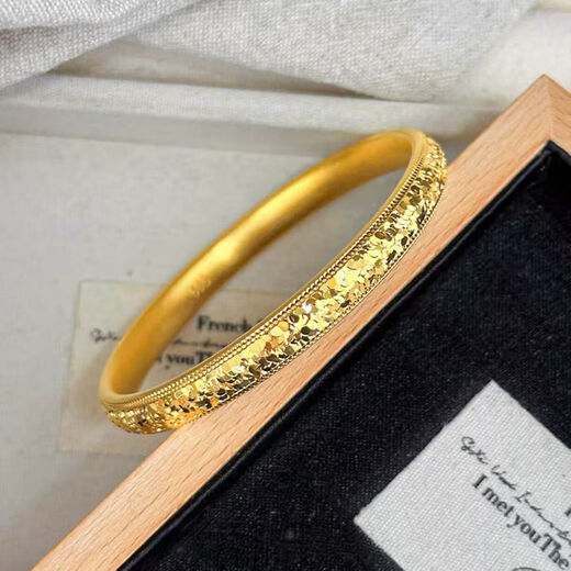 Authentic ancient Xiangyun bracelet, gold-plated silver bracelet, 999 plain ring bracelet, birthday gift for girlfriend, blooming flowers, 54 rings