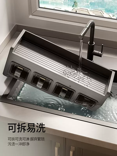 Yusenyi kitchen rack high-end home punch-free wall-mounted seasoning box oil salt sauce vinegar storage rack seasoning jar shelf gun ash fully sealed 3 compartments with towel bar bonus spoon-waterproof label