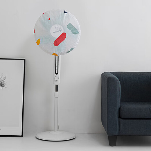 Electric fan dustproof cover Electric fan dustproof floor fan dustproof table fan dustproof wall fan dustproof humidifier household appliances thickened dustproof cover PEVA floral round protective cover 3 pieces in random color