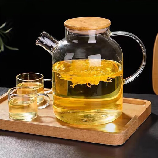 Craftsmanship glass teapot large capacity teapot thickened teapot household flower and fruit tea cold kettle living room cold kettle cold kettle 1800ml 1800ml