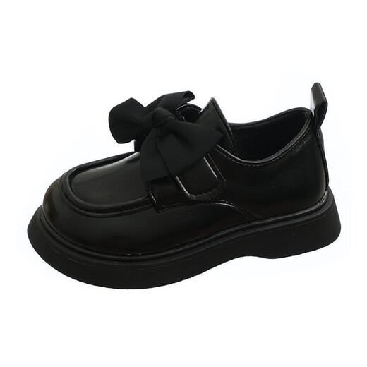 G.duck2025 Xiaoxiangfeng girls children's princess leather shoes new children's shoes spring and autumn girls spring single shoes baby British dark brown upgraded version 27 inner length 16.6 cm