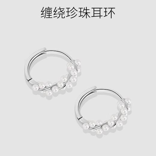 Bai Qixin Pearl Earrings French Wrap Pearl Earrings Women's Niche High-end Ear Trap Ear Holes New Earrings Gift Wrap Pearl Earrings